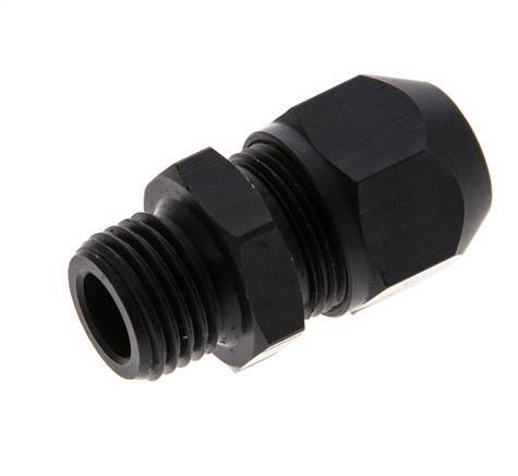 7x4mm & G1/4'' Aluminium Rechte Knelfitting Buitendraad 10bar Kunststof en Polyamide