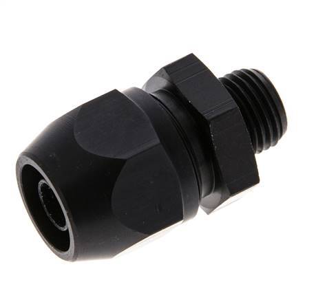 12x9mm & G1/4'' Aluminium Rechte Knelfitting Buitendraad 10bar Kunststof en Polyamide