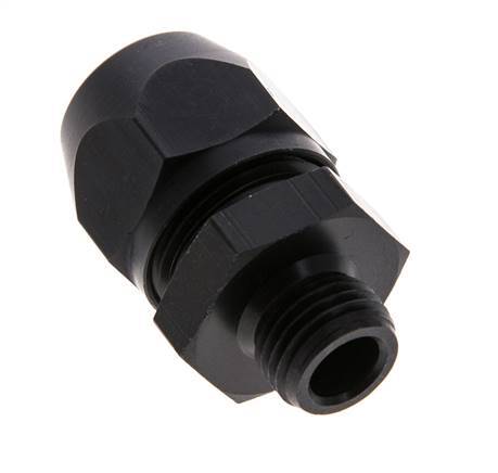 12x9mm & G1/4'' Aluminium Rechte Knelfitting Buitendraad 10bar Kunststof en Polyamide