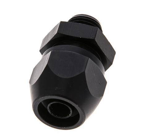 12x9mm & G1/4'' Aluminium Rechte Knelfitting Buitendraad 10bar Kunststof en Polyamide