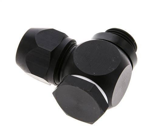 12x9mm & G3/8'' Aluminium L-Vorm Knelfitting Buitendraad 10bar Kunststof en Polyamide