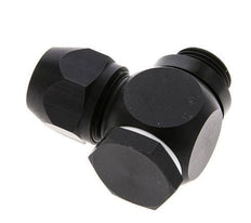 12x9mm & G3/8'' Aluminium L-Vorm Knelfitting Buitendraad 10bar Kunststof en Polyamide