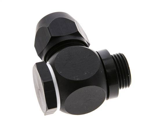 12x9mm & G3/8'' Aluminium L-Vorm Knelfitting Buitendraad 10bar Kunststof en Polyamide