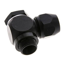 12x9mm & G3/8'' Aluminium L-Vorm Knelfitting Buitendraad 10bar Kunststof en Polyamide