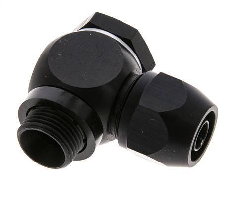 12x9mm & G3/8'' Aluminium L-Vorm Knelfitting Buitendraad 10bar Kunststof en Polyamide