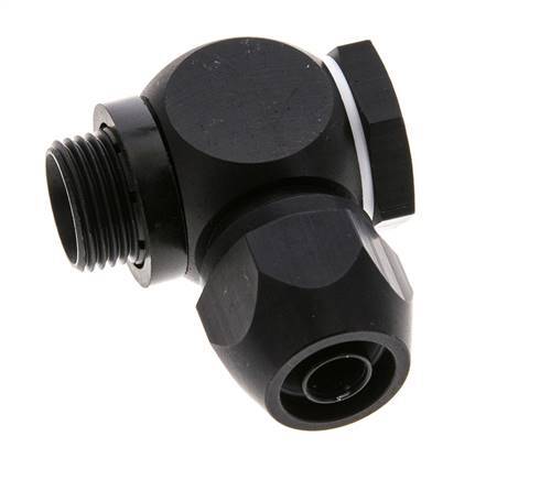 12x9mm & G3/8'' Aluminium L-Vorm Knelfitting Buitendraad 10bar Kunststof en Polyamide