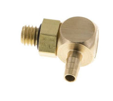 3 mm & M5 Messing L-Slangpilaar Met Buitendraad NBR Afdichting Draaibaar [2 Stuks]