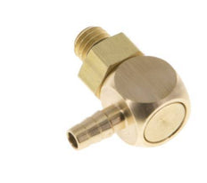 3 mm & M5 Messing L-Slangpilaar Met Buitendraad NBR Afdichting Draaibaar [2 Stuks]