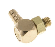 4 mm & M5 Messing L-Slangpilaar Met Buitendraad NBR Afdichting Draaibaar [2 Stuks]