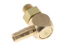 4 mm & M5 Messing L-Slangpilaar Met Buitendraad NBR Afdichting Draaibaar [2 Stuks]