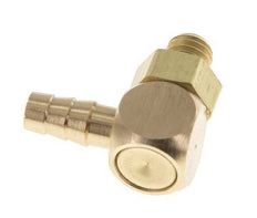 4 mm & M5 Messing L-Slangpilaar Met Buitendraad NBR Afdichting Draaibaar [2 Stuks]