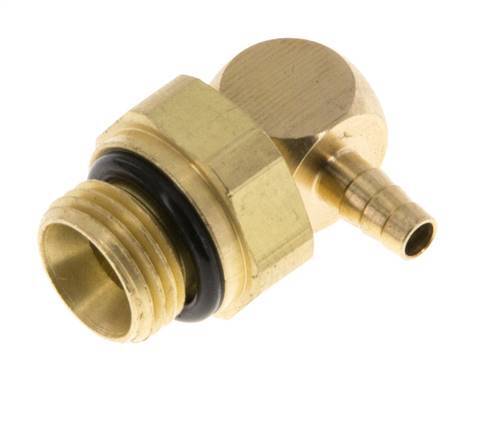 3 mm & G1/8'' Messing L-Slangpilaar Met Buitendraad NBR Afdichting Draaibaar [2 Stuks]