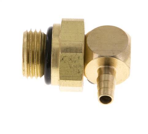 3 mm & G1/8'' Messing L-Slangpilaar Met Buitendraad NBR Afdichting Draaibaar [2 Stuks]