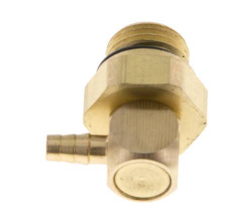 3 mm & G1/8'' Messing L-Slangpilaar Met Buitendraad NBR Afdichting Draaibaar [2 Stuks]