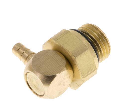 3 mm & G1/8'' Messing L-Slangpilaar Met Buitendraad NBR Afdichting Draaibaar [2 Stuks]