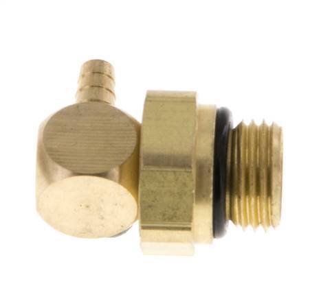 3 mm & G1/8'' Messing L-Slangpilaar Met Buitendraad NBR Afdichting Draaibaar [2 Stuks]