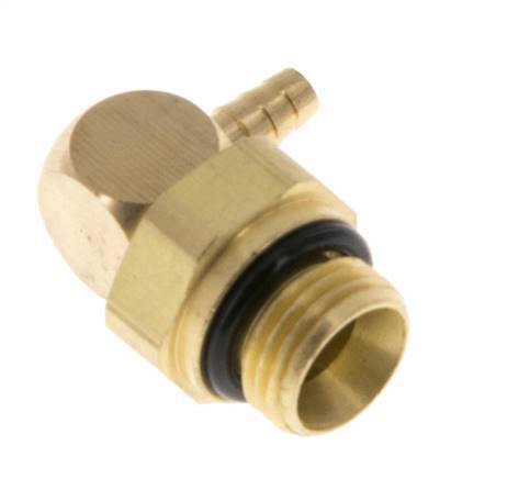3 mm & G1/8'' Messing L-Slangpilaar Met Buitendraad NBR Afdichting Draaibaar [2 Stuks]
