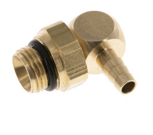 4 mm & G1/8'' Messing L-Slangpilaar Met Buitendraad NBR Afdichting Draaibaar