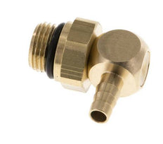 4 mm & G1/8'' Messing L-Slangpilaar Met Buitendraad NBR Afdichting Draaibaar
