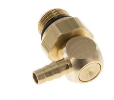4 mm & G1/8'' Messing L-Slangpilaar Met Buitendraad NBR Afdichting Draaibaar