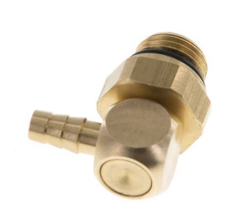 4 mm & G1/8'' Messing L-Slangpilaar Met Buitendraad NBR Afdichting Draaibaar