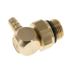 4 mm & G1/8'' Messing L-Slangpilaar Met Buitendraad NBR Afdichting Draaibaar