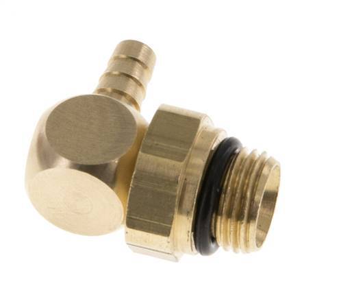 4 mm & G1/8'' Messing L-Slangpilaar Met Buitendraad NBR Afdichting Draaibaar