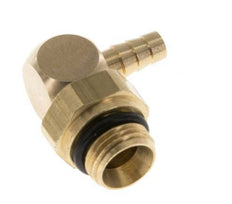4 mm & G1/8'' Messing L-Slangpilaar Met Buitendraad NBR Afdichting Draaibaar