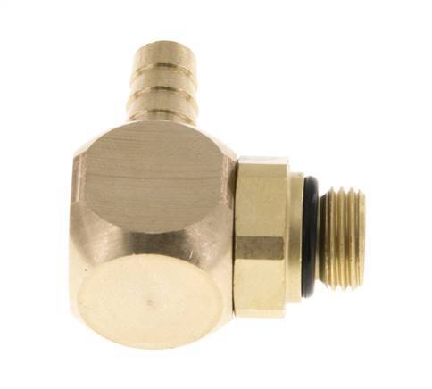 6 mm & G1/8'' Messing L-Slangpilaar Met Buitendraad NBR Afdichting Draaibaar [2 Stuks]