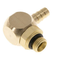 6 mm & G1/8'' Messing L-Slangpilaar Met Buitendraad NBR Afdichting Draaibaar [2 Stuks]