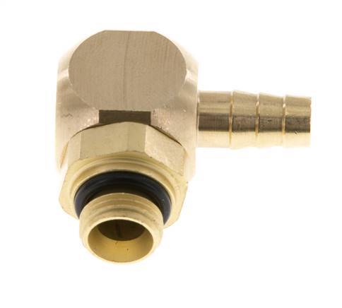6 mm & G1/8'' Messing L-Slangpilaar Met Buitendraad NBR Afdichting Draaibaar [2 Stuks]
