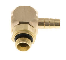 6 mm & G1/8'' Messing L-Slangpilaar Met Buitendraad NBR Afdichting Draaibaar [2 Stuks]