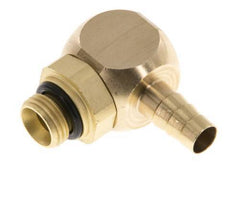 6 mm & G1/8'' Messing L-Slangpilaar Met Buitendraad NBR Afdichting Draaibaar [2 Stuks]