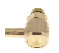 6 mm & G1/8'' Messing L-Slangpilaar Met Buitendraad NBR Afdichting Draaibaar [2 Stuks]