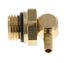 4 mm & G1/4'' Messing L-Slangpilaar Met Buitendraad NBR Afdichting Draaibaar