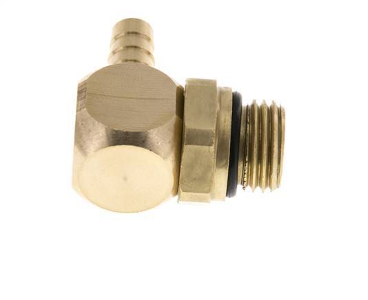 6 mm & G1/4'' Messing L-Slangpilaar Met Buitendraad NBR Afdichting Draaibaar