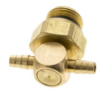 3 mm & G1/8'' Messing T-slangpilaar met buitendraad NBR Afdichting