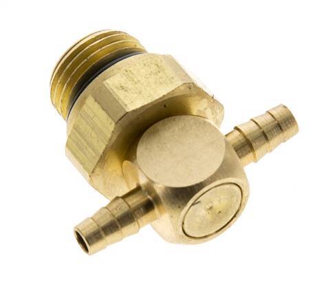 3 mm & G1/8'' Messing T-slangpilaar met buitendraad NBR Afdichting