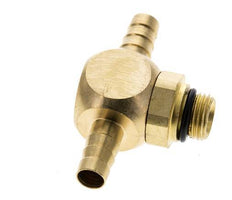 6 mm & G1/8'' Messing T-slangpilaar met buitendraad NBR Afdichting