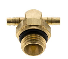 4 mm & G1/4'' Messing T-slangpilaar met buitendraad NBR Afdichting