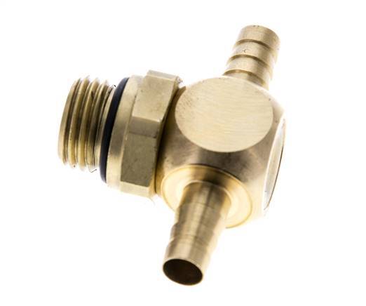 6 mm & G1/4'' Messing T-slangpilaar met buitendraad NBR Afdichting