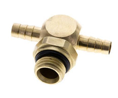 6 mm & G1/4'' Messing T-slangpilaar met buitendraad NBR Afdichting