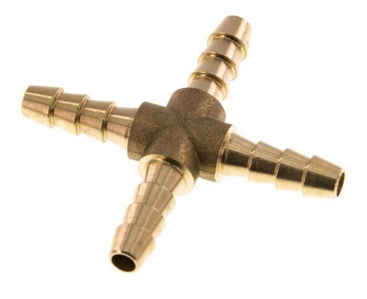 6 mm Messing Kruis-Slangkoppeling [2 Stuks]