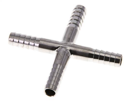 6 mm (1/4'') Stainless Steel 1.4301 Cross Hose Connector