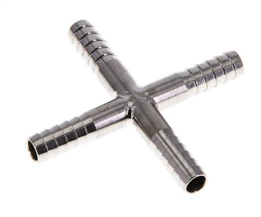 6 mm RVS 1.4301 Kruis-Slangkoppeling