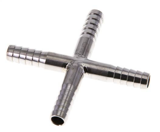 6 mm RVS 1.4301 Kruis-Slangkoppeling