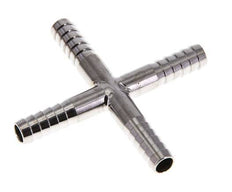 6 mm RVS 1.4301 Kruis-Slangkoppeling
