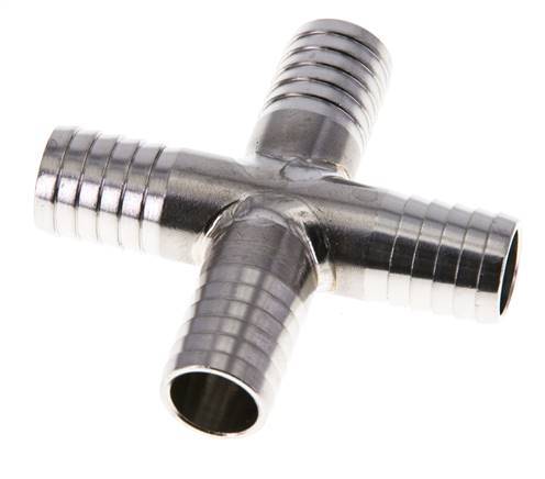 13 mm RVS 1.4301 Kruis-Slangkoppeling