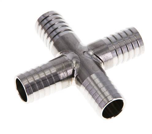 13 mm RVS 1.4301 Kruis-Slangkoppeling