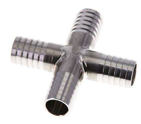 13 mm RVS 1.4301 Kruis-Slangkoppeling